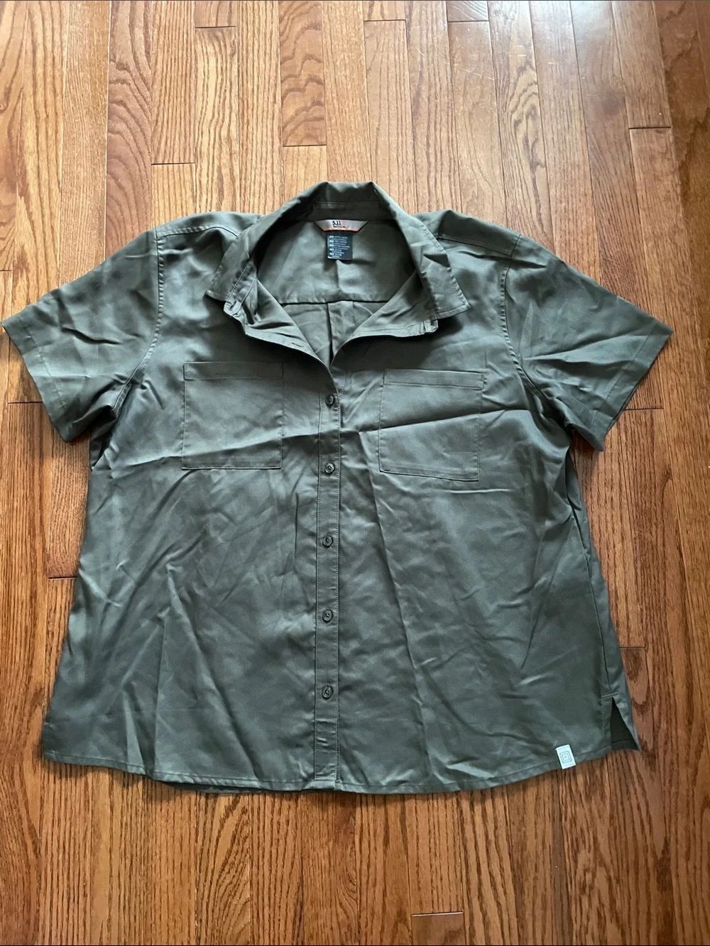 5.11 Tactical Olive Green Short Sleeve Button Down Women’s Sz XL